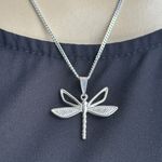 🇮🇹 Dragonfly Charm and Italian P.Lux Link Silver Photo 8