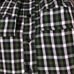 ZARA  Woman Green Plaid Check Button Front Dress Photo 4