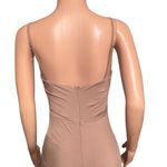 Marthea sleeveless bodycon corset maxi dress/ spaghetti strap ruched mocha dress M Tan Size M Photo 4
