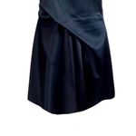 3.1 Phillip Lim  Black Asymmetrical Drape Satin Mini Dress Size 6 Quiet Luxury Photo 2