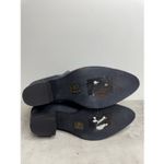 Free People  Boots Size 9 V Black Suede Leather Ankle Booties Size 39EU Western Photo 9