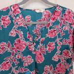 Entro Short Sleeve Silky Floral Blouse Photo 1