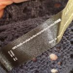 Anthropologie Square Crochet-Trimmed Sweater Duster Kimono Granny Long Blue OS Photo 7