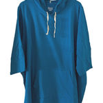 Denim & Co Active Womens 5XP Blue Hoodie Pullover‎ Drawstring Sweatshirt Blue Size 5X Photo 0