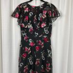 Modcloth  x Anna Sui Black&Pink Floral Velvet Burnout Maxi Dress Sz.4 Photo 12