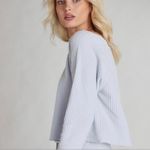 Wildfox Tilda cropped sweater In Light Blue Photo 2