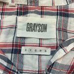 Anthropologie Grayson Flannel Striped Longsleeve Button Up Blouse Size Small Red Photo 2