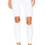 Free People  White High Waist Busted Skinny Jeans 30 Photo 7