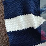 Sans Souci NWT blue and white striped fit& flare mini dress size large Photo 15