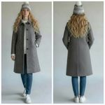 Eddie Bauer  Vintage Wool Blend Tailored City Coat Tweed Neutral Medium  F294 Photo 1