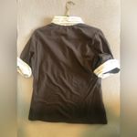 New York And Company  women’s V-neck mock 2 in 1 V-neck brown cable collar in M Photo 2