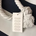 Chico's stripe beach tote navy and white new Photo 4