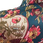 Christian Dior Vintage  Asian Floral 1/2 zip satin robe kaftan dress gown L Photo 6