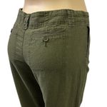 Dollhouse Linen Blend  Olive Green Raw Hem Casual Crop Beach Pants Juniors Size 9 Photo 4