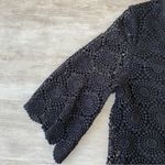 KLD Signature  Boutique Black Lace Lined Dress with Sleeves Medium Photo 4