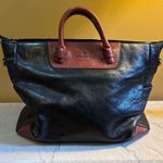 Samsonite Heritage Industries Large Satchel Tote Bag Black Brown Leather Zip Top Photo 0