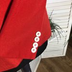 Evan Picone  Red Linen Cotton Blazer Jacket Small Photo 7