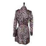 Joan Rivers  Trench Coat Belted Classic Pink Leopard Multi Women’s Size Small Photo 3