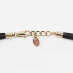 ZARA Gold Smooth Medallion Black Cord Necklace Artsy Photo 3