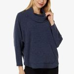 Lilla P Textured Waffle Oversized Easy Turtleneck Gray Photo 0