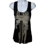 Libertalia Black Wash Tank Trailblazers Rhinestone Cowgirl Country Rodeo L Size L Photo 1