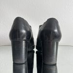 Born concept BORN Black Leather Western Breckin Low Ankle Chunky Block Heel Slip On Boots Photo 3