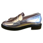 Madewell ‎ The Vernon Specchio Leather Loafers Metallic Silver Size 6 Photo 5