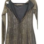 NIKIBIKI bodycon black/golden short dress size Small long sleeves NWOT Photo 1