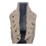 Monoreno MONOREN Crochet Knit vest/ jacket, Faux Fur Brown SZ L Photo 5