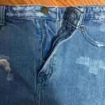 Free People  Distressed Denim Mini Skirt Size 6 Photo 2