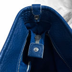 Coach Blue Denim Taxi Zip Tote Bag Leather Trim with COA Photo 14