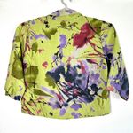 Habitat  Clothes To Live In Cropped Jacket S Abstract Floral Linen Buttons Photo 3