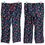 Old Navy  MEDIUM Blue Christmas Holiday Pajama Pants Bottoms Elastic Waist Photo 0