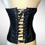 Nwot! Cute black bustier! Zip front lace back! Black Size M Photo 4