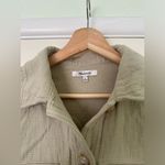 Madewell Branner Back Waffle Shirt Jacket in Sage Green Structured NC802 Sz S Photo 1