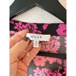 Milly  Brooke Floral-Print Chiffon Blouse, Pink Size 8 Photo 2