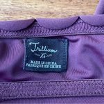 Trillium Purple Bralette Style Bikini Top with Scalloped Edges Adjustable Straps Size XS Photo 3