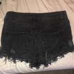 EXPRESS Black Distressed Worn Jean Shorts Photo 3