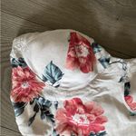 American Eagle  Pink Floral Strapless Corset Style Crop Top Photo 1