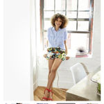 J.Crew Black Multicolor Scalloped Hem Shorts Size 8 Photo 9