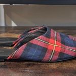 Urban Outfitters  Red and blue‎ plaid mules size 9 Photo 0