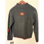 Woolrich ‎ Wool Sweater Women M Quarter Zip Christmas Present Embroidery Holiday Photo 1