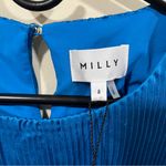 Milly NWT   Size 8
Lumi Satin Pleated Dress In Blue Photo 5