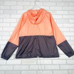 Columbia Women's Colorblock Windbreaker Jacket XL Peach Charcoal Lightweight Photo 7