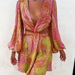 ZARA Paisley Cut Out Dress Photo 1