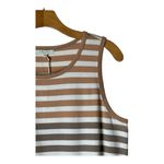 Z Supply  Dress Women Large Tan Gray Ombre Striped Tank Mini‎ NWT Athleisure Photo 4