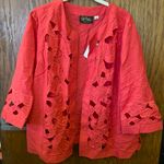 Bob Mackie Wearable Art Jacket Design Cutout 3/4 Sleeve Linen A202160 NWT Photo 10