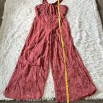Lulus Lovely Celebration Floral Burnout Chiffon Jumpsuit deep Rose size Medium Photo 4