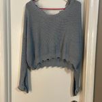Cute Blue Cropped Sweater Size L Photo 2