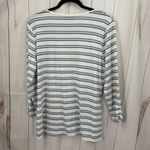 White House | Black Market  Women’s Large Striped White Tee Stretchy Photo 3